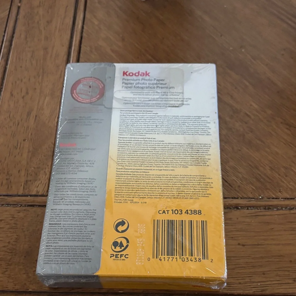 Kodak Premium Photo Paper with Yellow and Gray Accents